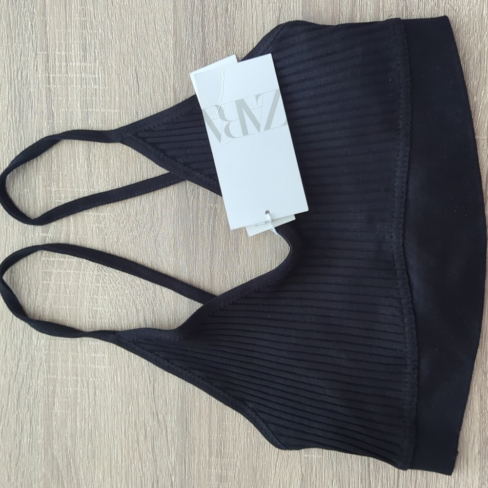 Zara Ribbed Top- M - Picture 1 of 7